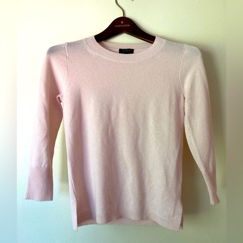 J. Crew light pink 100% cashmere sweater XXS